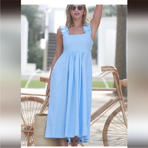 LAKE Lolly dress in morning blue size large EUC - Picture 2 of 12